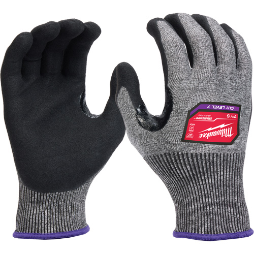 Gants enduits par trempage &agrave; dext&eacute;rit&eacute; &eacute;lev&eacute;e, Taille Petit, Calibre 18, Rev&ecirc;tement Nitrile, Enveloppe en Nylon/Poly&eacute;thyl&egrave;ne/Tungst&egrave;ne, ASTM ANSI niveau A7/EN 388 niveau 4 Nassau Supply