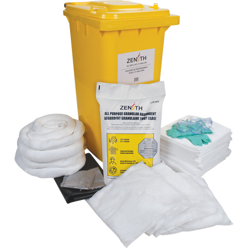 Trousse contre les d&eacute;versements, Huile seulement, Bac, Absorbance de 63 gal. US Nassau Supply