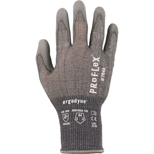 ProFlex 7025 Cut-Resistant Gloves, Size Small, 18 Gauge, Polyurethane Coated, Nylon/HPPE/Spandex Shell, ASTM ANSI Level A2/EN 388 Level B Nassau Supply