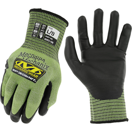 Gants r&eacute;sistants aux coupures SpeeKnit S2EC06, Taille Petit/7, Calibre 18, Rev&ecirc;tement Ur&eacute;thane, Enveloppe en PEHP/Tungst&egrave;ne, ASTM ANSI niveau A4/EN 388 niveau D Nassau Supply