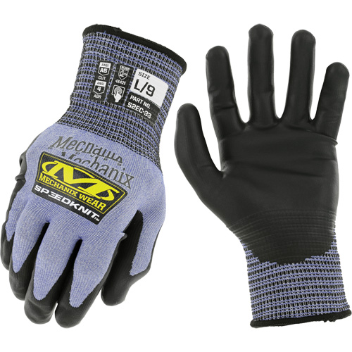 Gants r&eacute;sistants aux coupures SpeeKnit S2EC33, Taille 2T-Grand/11, Calibre 18, Rev&ecirc;tement Ur&eacute;thane, Enveloppe en PEHP/Tungst&egrave;ne, ASTM ANSI niveau A5/EN 388 niveau D Nassau Supply