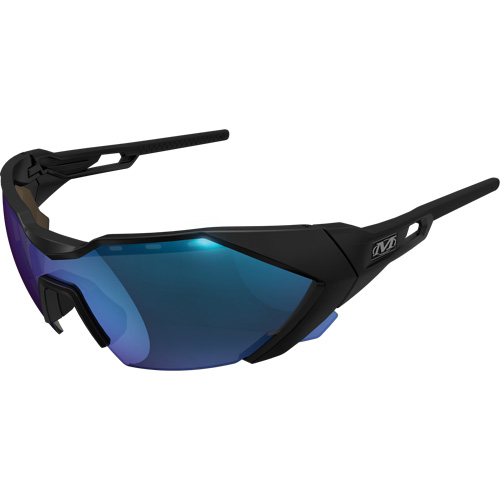 Type-E Safety Glasses, Blue Lens, Anti-Fog/Anti-Scratch, ANSI Z87+ Nassau Supply