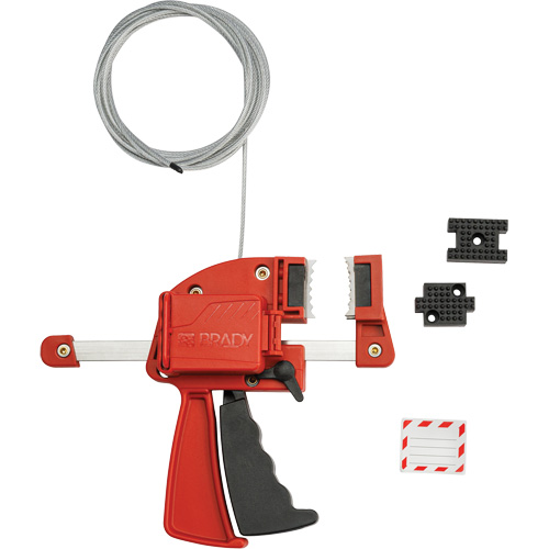 Verrou de c&acirc;ble &agrave; pince rouge, Longueur de 8' Nassau Supply