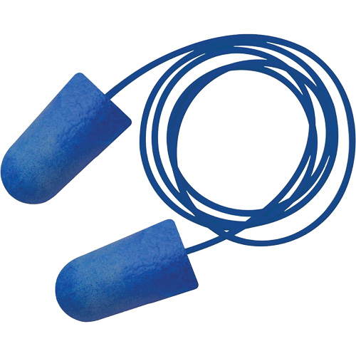 Bouchons d'oreilles biosourc&eacute;s d&eacute;tectables par le m&eacute;tal Food Pro Bullet BioSoft, Avec cordon, Taille unique, Vrac - Boîte, NRR dB 32 Nassau Supply