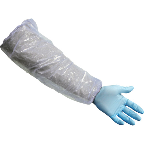 Sleeves, 16" long, Polyethylene, White Nassau Supply