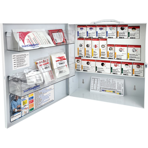 Armoire pour premiers soins SmartCompliance, R&eacute;pond &agrave; la norme CSA Z1220-17 type 2 environnements &agrave; faible risque, Petit (2-25 travailleurs) Nassau Supply