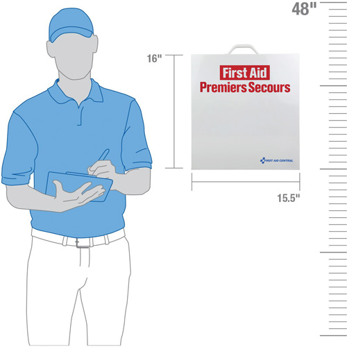 Armoire pour premiers soins SmartCompliance, R&eacute;pond &agrave; la norme CSA Z1220-17 type 2 environnements &agrave; faible risque, Moyen (26-50 travailleurs) Nassau Supply