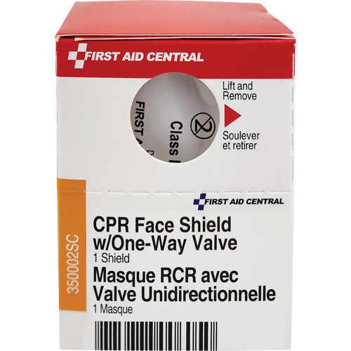 Recharge de visi&egrave;re RCR avec soupape unidirectionnelle SmartCompliance, Masque &agrave; usage unique, Classe 2 Nassau Supply