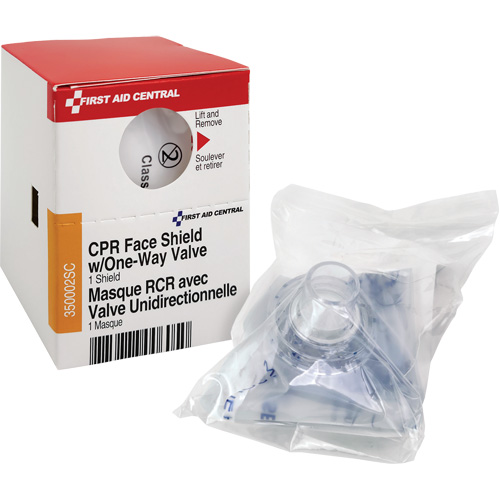 Recharge de visi&egrave;re RCR avec soupape unidirectionnelle SmartCompliance, Masque &agrave; usage unique, Classe 2 Nassau Supply