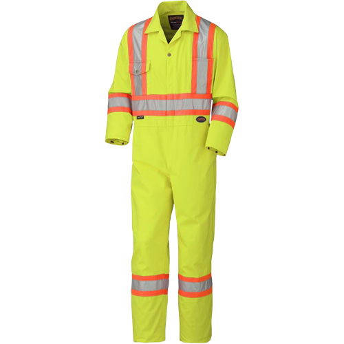 5512 Coveralls, 36, High Visibility Lime-Yellow Nassau Supply