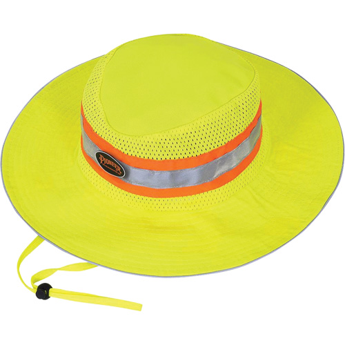 279 Ranger's Hat with Strap, High Visibility Lime-Yellow, Polyester Nassau Supply