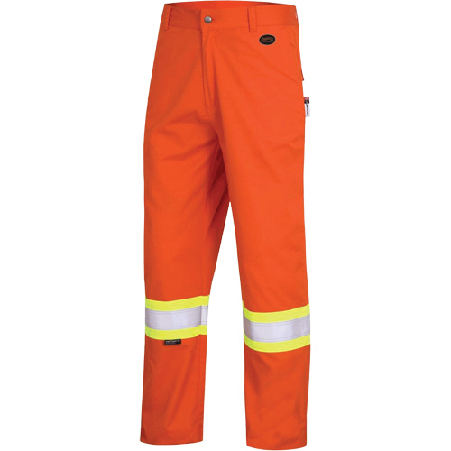 7763 Pantalon de s&eacute;curit&eacute; haute visibilit&eacute; r&eacute;sistant aux arcs &eacute;lectriques FR-Tech 88/12, 38, x 32, Orange haute visibilit&eacute;, 9,7 cal/cm² Nassau Supply