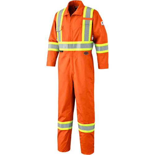 7705T Combinaison ignifuge FR-Tech avec fermetures &agrave; glissi&egrave;re aux jambes, Taille 40 (grand taille), Orange haute visibilit&eacute;, 9,7 cal/cm² Nassau Supply