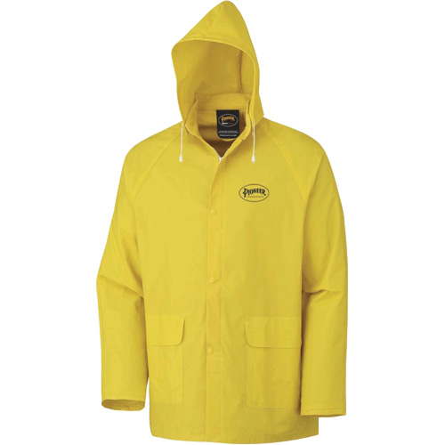 577J Rain Jacket, Polyester/PVC, Small, Yellow Nassau Supply