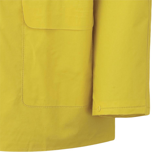 577J Rain Jacket, Polyester/PVC, Small, Yellow Nassau Supply