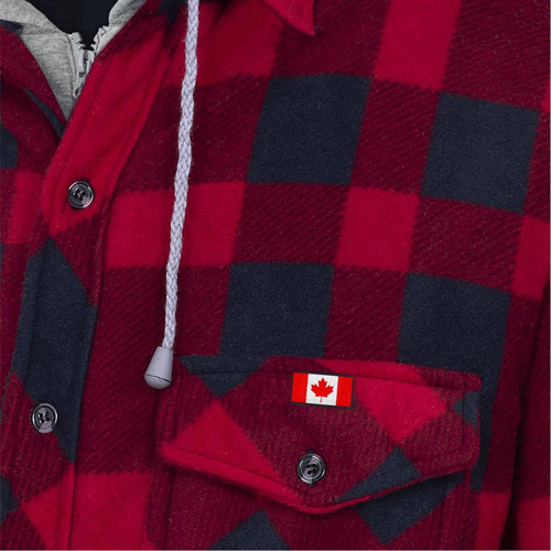 415RB Quilted Hooded Shirt, Men's, Small, Multi-Colour Nassau Supply