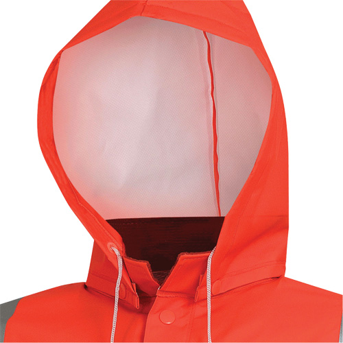 576J High-Visibility FR Rain Jacket, Small, High Visibility Orange Nassau Supply