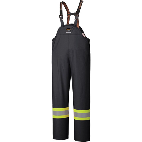 5895BK Flame-Resistant Waterproof Stretch Bib Pants, X-Small, Black Nassau Supply