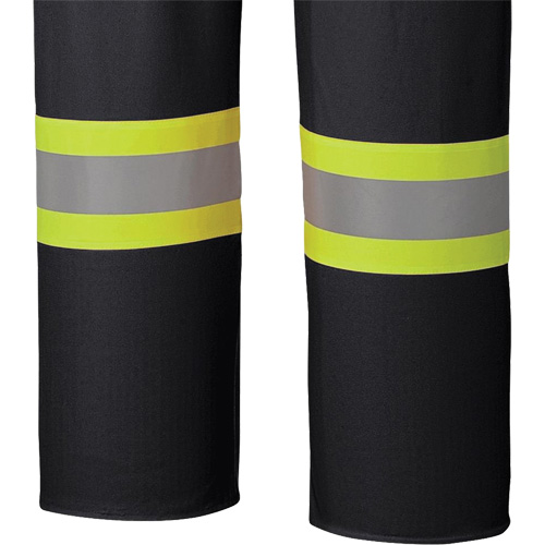 5895BK Flame-Resistant Waterproof Stretch Bib Pants, X-Small, Black Nassau Supply