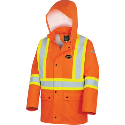5892PKT Veste de s&eacute;curit&eacute; imperm&eacute;able &agrave; haute visibilit&eacute; ignifuge, T-petit, Orange haute visibilit&eacute; Nassau Supply