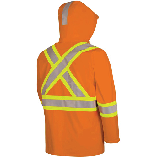 5880 FR/Arc-Rated Waterproof Rain Jacket, X-Small, High Visibility Orange, 10 cal/cm² Nassau Supply