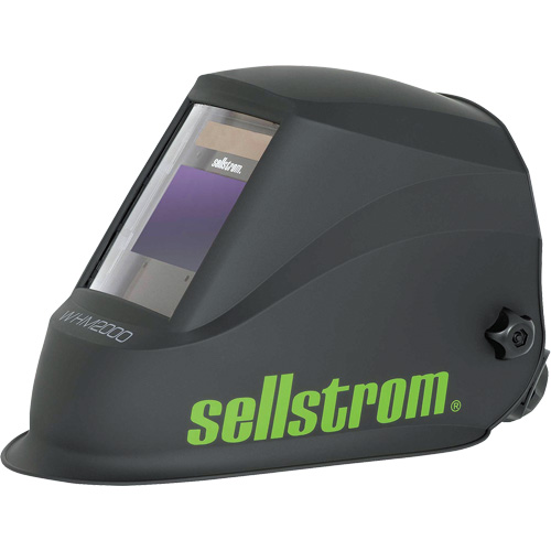 WHM2000 Advantage Plus Series ADF Welding Helmet, 3.94" L x 2.36" W View Area, Black/Green Nassau Supply