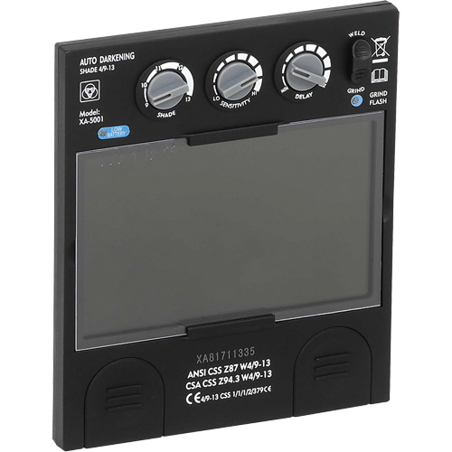 Filtre dobscurcissement automatique large &agrave; intensit&eacute; variable Advantage Plus, 5-1/4" la x 4-1/2" h Champ de vision, Pour utilisation avec S26200 Nassau Supply