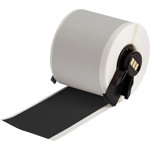 Ruban adh&eacute;sif permanent toutes saisons pour &eacute;tiquettes, Vinyle, Noir, Largeur de 2" Nassau Supply
