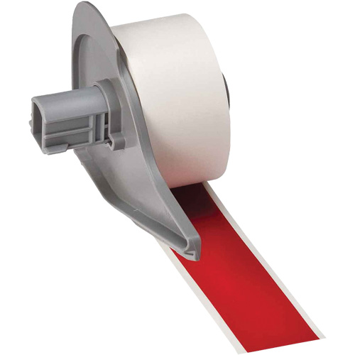 All-Weather Permanent Adhesive Label Tape, Vinyl, Red, 1" Width Nassau Supply