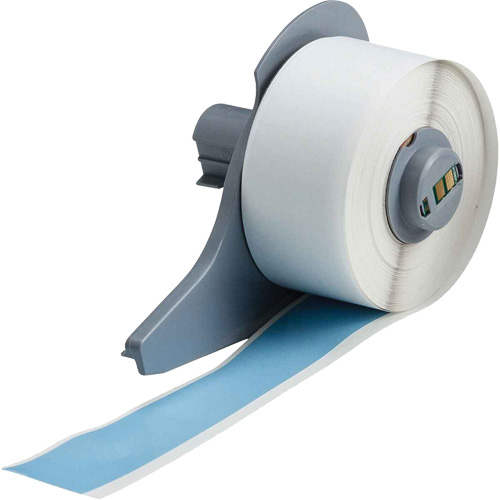 All-Weather Permanent Adhesive Label Tape, Vinyl, Blue, 1" Width Nassau Supply
