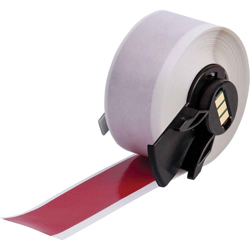 Multi-Purpose Label Tape, Vinyl, Red, 1" Width Nassau Supply
