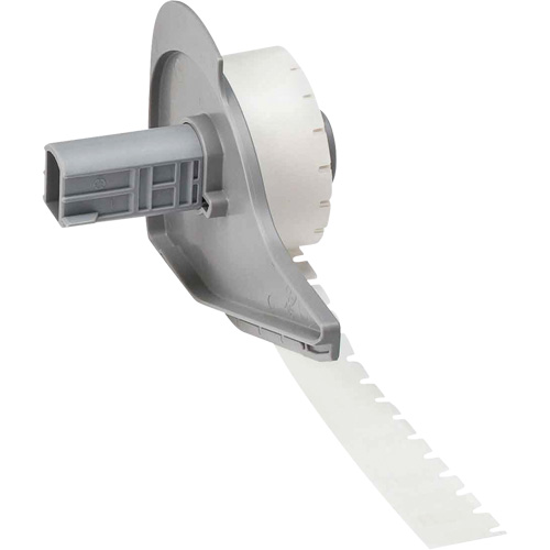 Harsh Environment Multi-Purpose Labels, Polyester, 0.35" L x 0.2" H, Black on Clear Nassau Supply