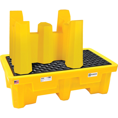 Ultra-Drum Rack 4-Drum Containment System without Drain, 53" L x 53" W x 77.8" H, 3000 US gal. Capacity Nassau Supply