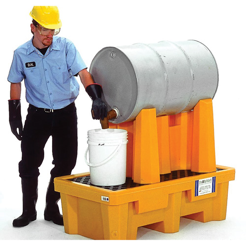 Ultra-Drum Rack 2-Drum Containment System without Drain, 53" L x 53" W x 44.8" H, 1500 US gal. Capacity Nassau Supply