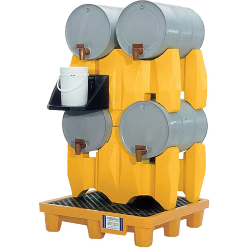 Ultra-Drum Rack 4-Drum Containment System without Drain, 53" L x 53" W x 77.8" H, 3000 US gal. Capacity Nassau Supply