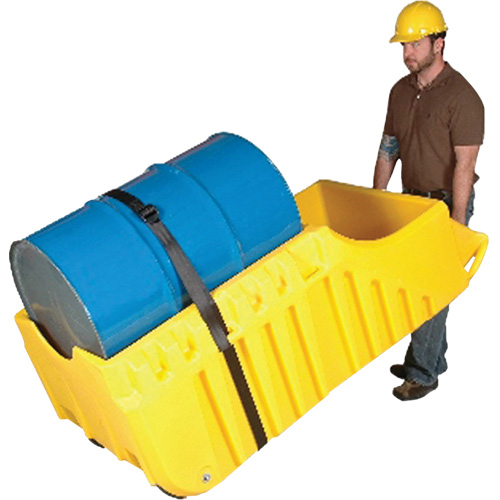 Drum Dolly, 26.5" L x 26.5" W x 5" H, 800 US gal. Spill Cap. Nassau Supply