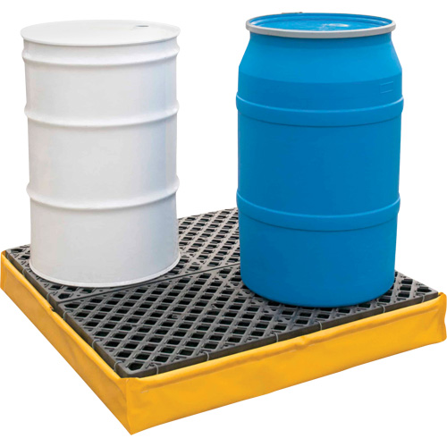 4-Drum Flexible Ultra-Spill Pallet&reg;, 66 US gal. Spill Capacity, 48" x 48" x 7" Nassau Supply