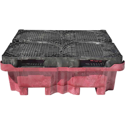 4-Drum Ultra-Spill King&reg; Drum Spill Pallet, 85 US gal. Spill Capacity, 51" x 51" x 17.5" Nassau Supply