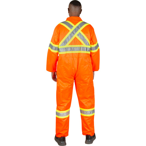 Unlined Safety Coveralls, Small, High Visibility Orange Nassau Supply