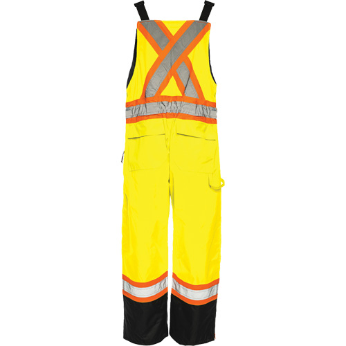 TO1 Winter Traffic Overalls, Polyester, Small, Black/High Visibility Lime-Yellow Nassau Supply