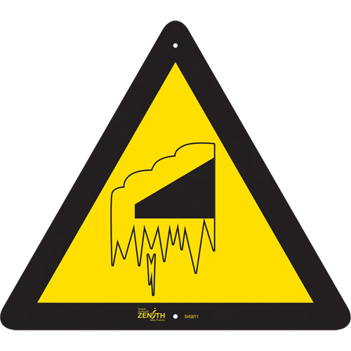 Enseigne de s&eacute;curit&eacute; conforme &agrave; la CSA -Falling Snow/Ice, 12" x 12", Aluminium, Pictogramme Nassau Supply