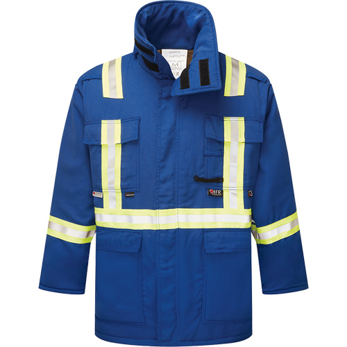 Parka isol&eacute;, antistatique et ignifuge  6,5 oz Westex DH, Moyen, Bleu royal Nassau Supply