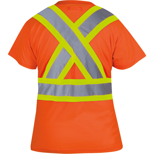 6948 T-shirt de s&eacute;curit&eacute; en il-de-perdrix pour femme, Polyester, T-petit, Orange haute visibilit&eacute; Nassau Supply