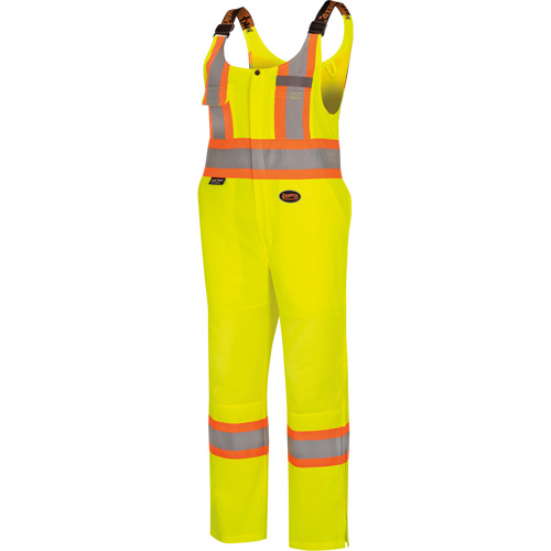 6000W Women's High-Visibility Traffic Safety Overalls, Polyester, X-Small, High Visibility Lime-Yellow Nassau Supply