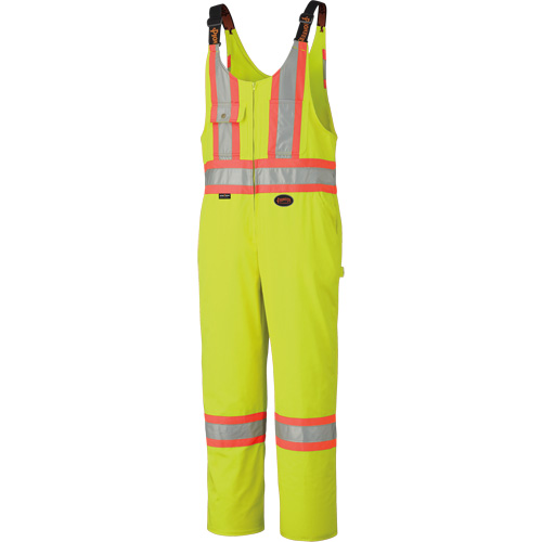 6616T High-Visibility Heavy-Duty Overalls, Poly-Cotton, 40 (Tall), High Visibility Lime-Yellow Nassau Supply