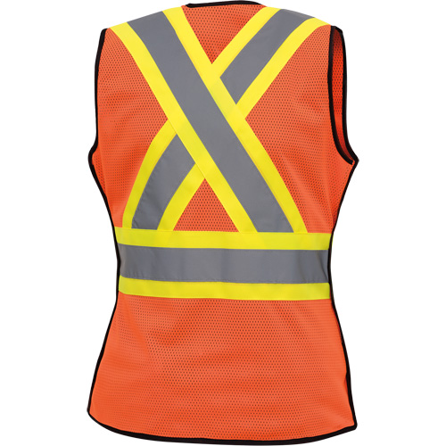 486 Veste de s&eacute;curit&eacute; d&eacute;tachable haute visibilit&eacute;, Orange haute visibilit&eacute;, T-petit, Polyester Nassau Supply