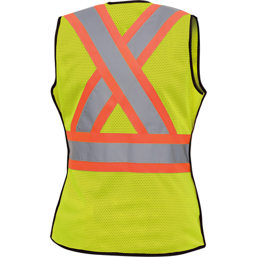 489 Veste de s&eacute;curit&eacute; d&eacute;tachable haute visibilit&eacute;, Jaune lime haute visibilit&eacute;, T-petit, Polyester Nassau Supply
