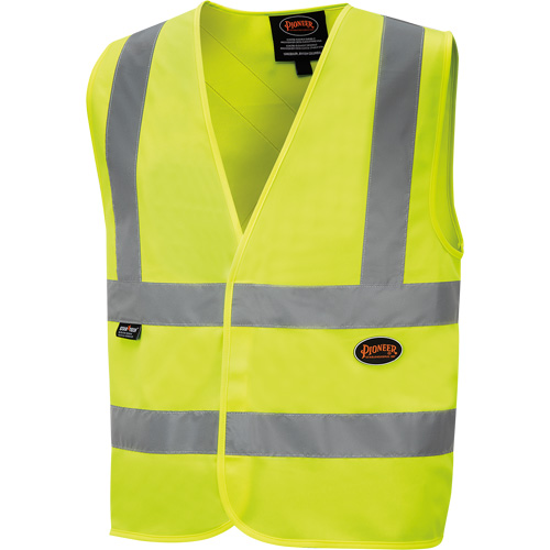 6886 Veste de s&eacute;curit&eacute; haute visibilit&eacute; en tricot chaîne, Jaune lime haute visibilit&eacute;, Petit, Polyester Nassau Supply