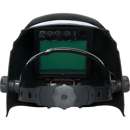 Leadhead&reg; Auto Darkening Welding Helmet, 3.8" L x 3.4" W View Area, 9 - 13 Shade Range, Black Nassau Supply