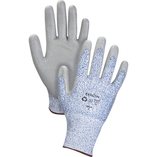 Gants &eacute;lastiques &eacute;cologiques r&eacute;sistants &agrave; la coupe, Taille 7, Calibre 13, Rev&ecirc;tement Polyur&eacute;thane, Enveloppe en PEHP/rPET, ASTM ANSI niveau A2 Nassau Supply